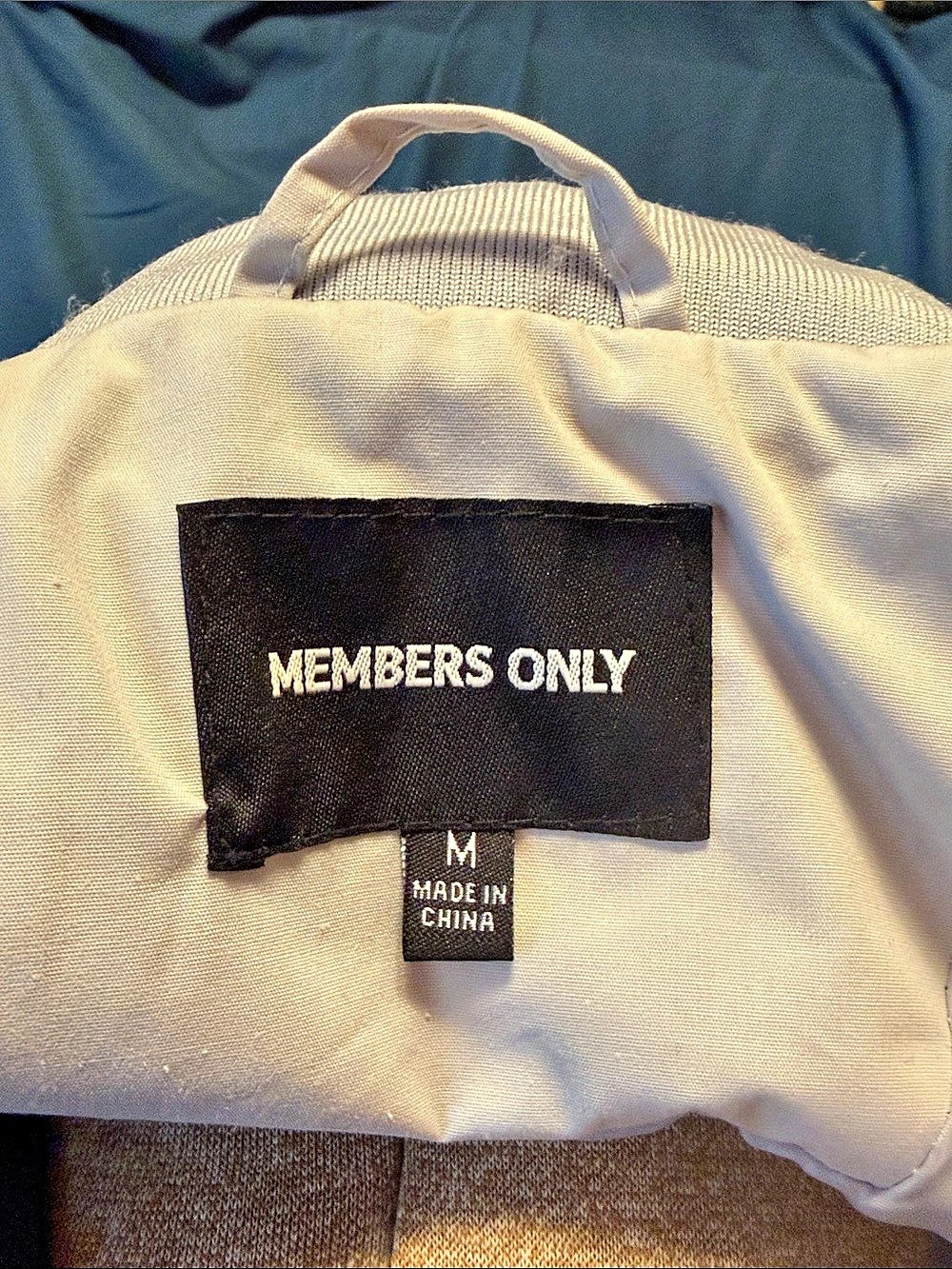 Members Only Iconic Racer Jacket Soft Grey Size Medium - Picture 5 of 7